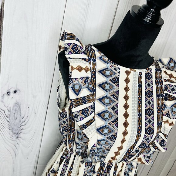 Shein Geometric Print Maxi Dress Women’s Multicolor Casual Dress New Sz M - Picture 5 of 13